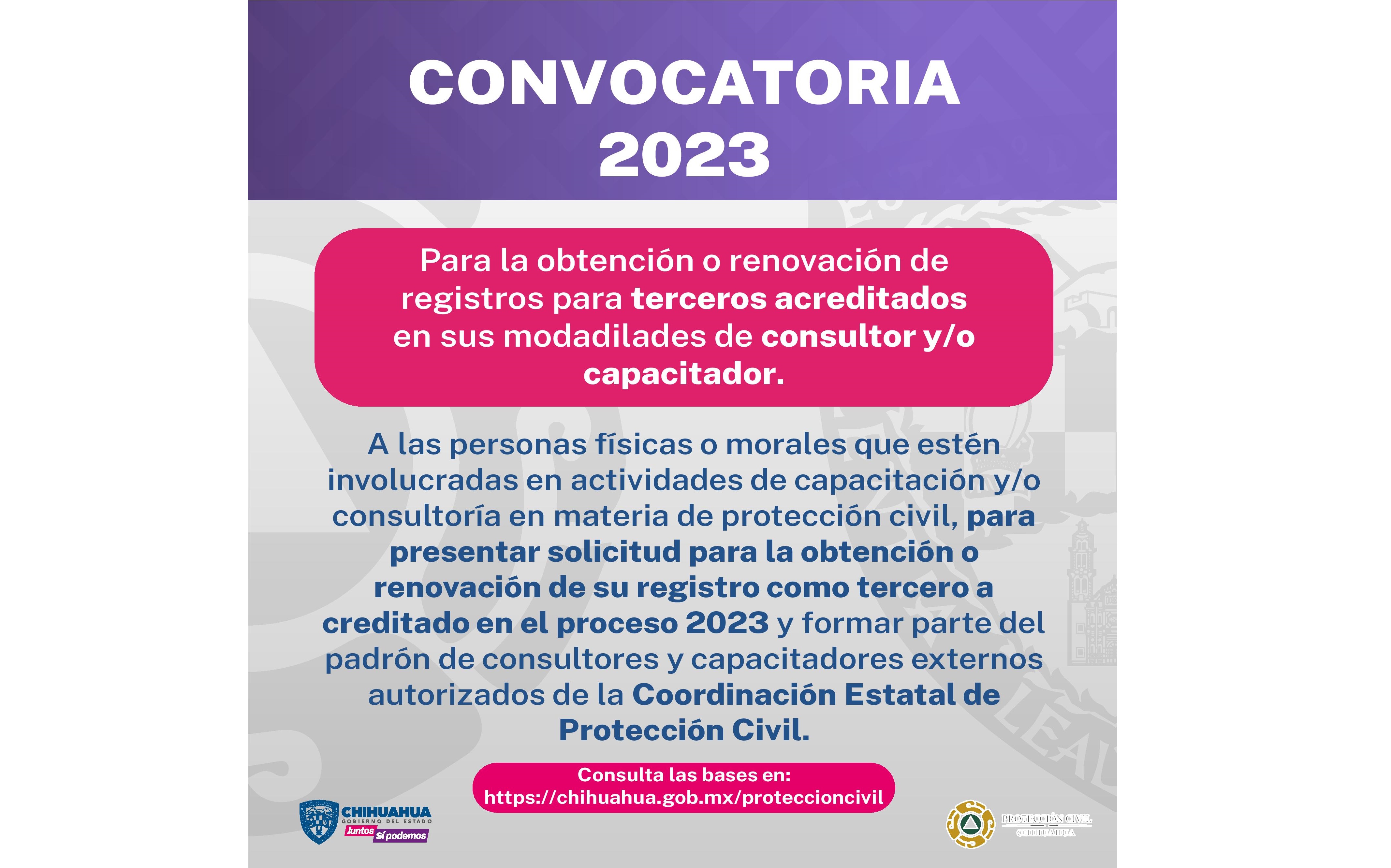 CONVOCATORIA 2023 Portal Gubernamental del Estado de Chihuahua